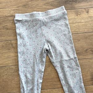4t kids grey and pink star leggings